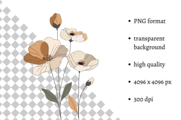 Download Watercolor Boho Wild Flowers Clipart - Boho Collection