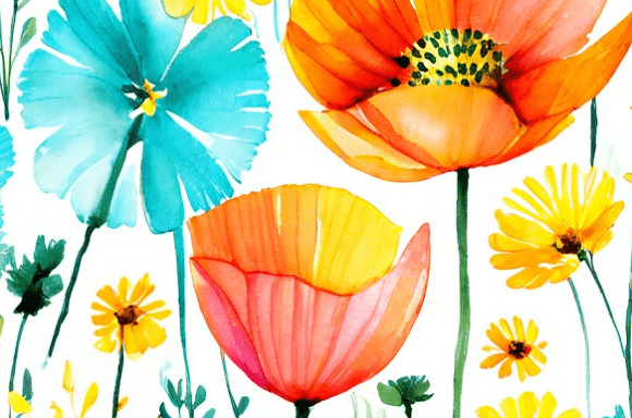 Download Vibrant Watercolor Wildflower Collection - Vibrant watercolor Collection