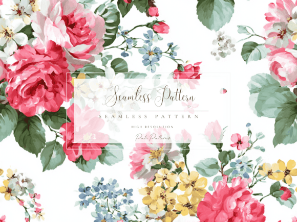 Download Vintage Retro Floral Seamless Pattern PNG - Seamless pattern Collection